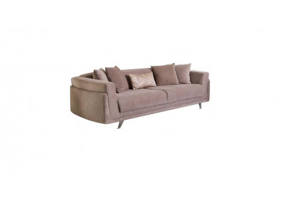 Design Stoffsofa Dreisitzer Couch Sofa 3 Sitz Beige Stoff Polstersofa