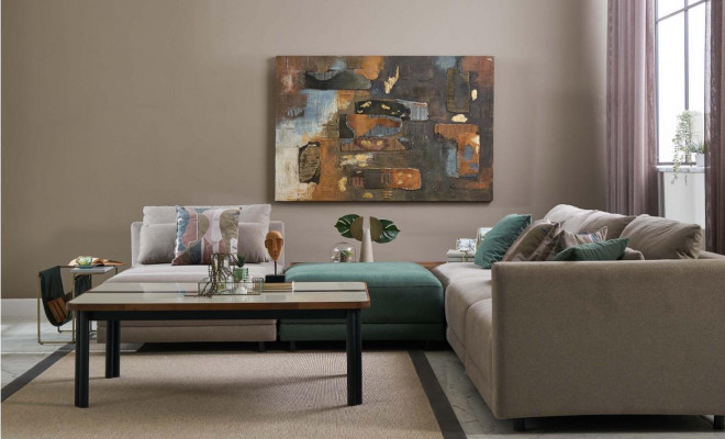 Ecksofa L Form Sofa Wohnlandschaft Stoffsofa Polstersofas Beige Design