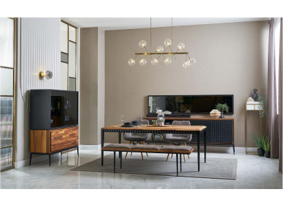 Esszimmertisch Esszimmer Gruppe Essgruppe Essecke Set 9tlg Holz Braun