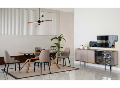 Esszimmermöbel Essecke Esszimmer Essgruppe 9tlg Holz Beige Garnitur