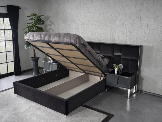 Schlafzimmermöbel Doppelbett 2x Nachttische Komplett Set 3tlg Neu Einrichtung