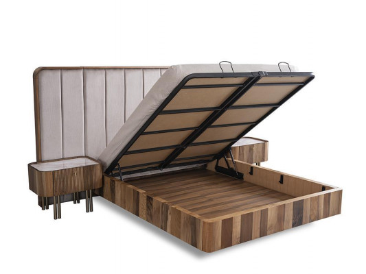 Luxus Schlafzimmer Komplett Polster Möbel Doppel Bett Moderne Kleiderschrank