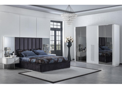 Schlafzimmer Komplett Luxus Moderne Bet 2x Nachttische Luxus Kleiderschrank