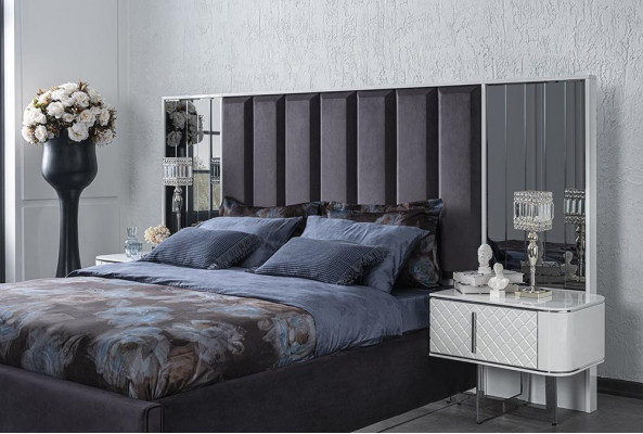 Schlafzimmer Komplett Luxus Moderne Bet 2x Nachttische Luxus Kleiderschrank
