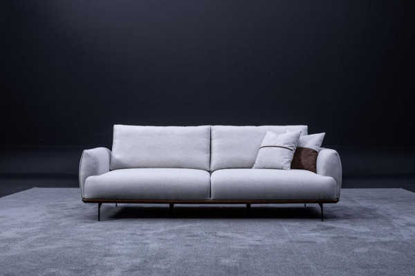 Sofagarnitur Dreisitzer Sessel Set Design Modern Polstersofa Textil