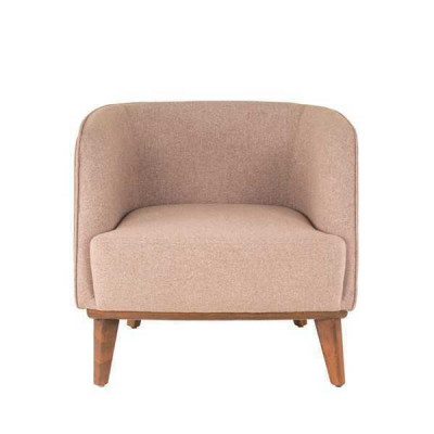 Beiger Sessel Polster Wohnzimmer Einsitzer Designer Lounge Relaxsessel