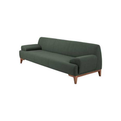 Dunkelgrüner Dreisitzer 3-Sitzer Couch Polstersofa Wohnimmer 3-er Couch