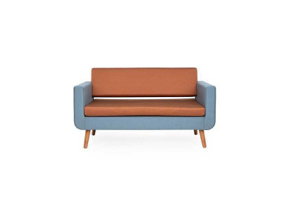 Grau-Oranges Sofa Luxus 3-Sitzer Designer Couch Wohnzimmer Polster 3-er