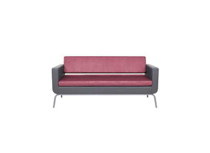 Grau-Rosa Dreisitzer Luxus 3-Sitzer Hochwertiges Polster Designer Couch