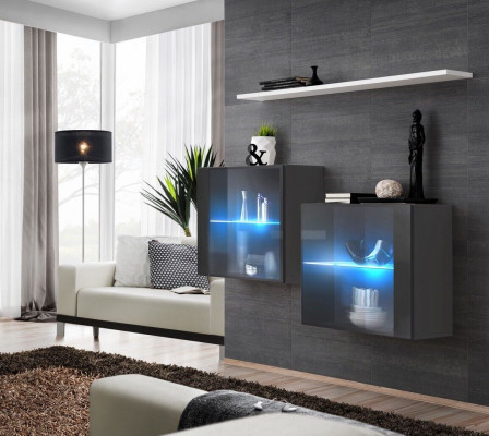 Luxus Möbel Wohnzimmer Komplett Wohnwand Holz Einrichtung Wandschrank Wand Regal