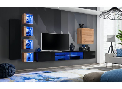 Modern Möbel Designer Wohnwand Einrichtung Luxus Garnitur Neu Wandschrank