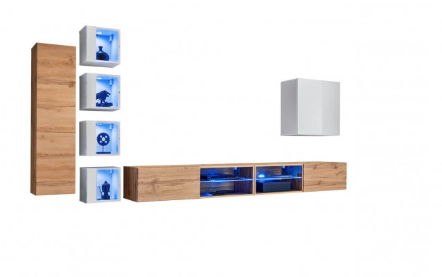 Designer Modern Möbel Wand Regale TV-Ständer Wandschrank Hänge Schrank Holzmöbel