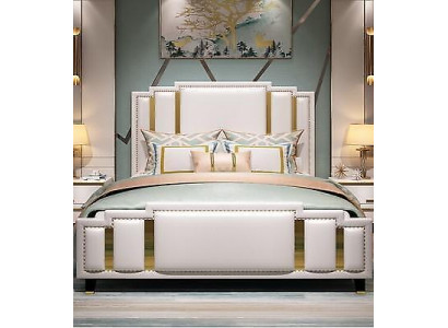 Leder Bett Polster Design Luxus Doppel Hotel Schlaf Zimmer Betten