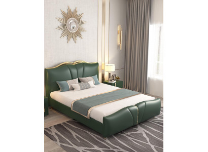 Bett Polster Design Luxus Doppel Hotel Betten grün Luxus Hotel Chesterfield
