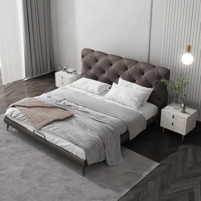 Bett Nachttisch 3 tlg. Schlafzimmer Set Design Modern Luxus Betten Beige