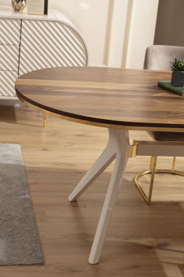 Essgruppe Esszimmer Luxus Essecke Esstisch Tisch Stühle Braun Set 5tlg