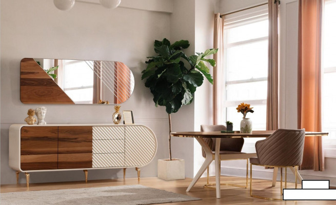 Essgruppe Esszimmer Luxus Essecke Esstisch Tisch Stühle Braun Set 7tlg