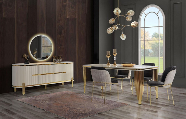 Moderner Küchenstuhl Esszimmermöbel Stühle Lehnstühle Polstermöbel Gold