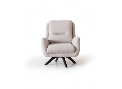 Sessel Modern Weiße Wohnzimmer Sitzmöbel Textil Luxus Design Möbel Lounge Club