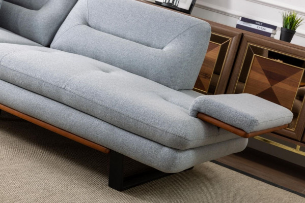 Modern Möbel Wohnzimmer Sofa 3 Sitzer grau xxl big Designer 238cm Möbel