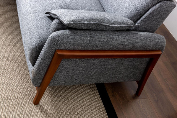 Designer Ecksofa L-form Luxus Polster Textil Wohnlandschaft Möbel im Wohnzimmer