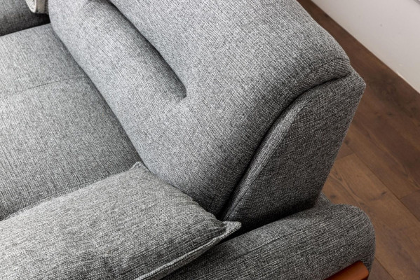 Designer Ecksofa L-form Luxus Polster Textil Wohnlandschaft Möbel im Wohnzimmer