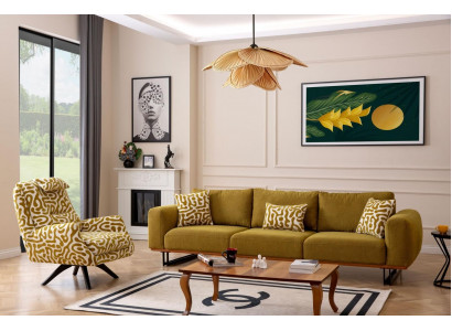 Luxus Sofagarnitur 4 + 1 Sitzer Set Designer Sofa Textil Polster Couchen