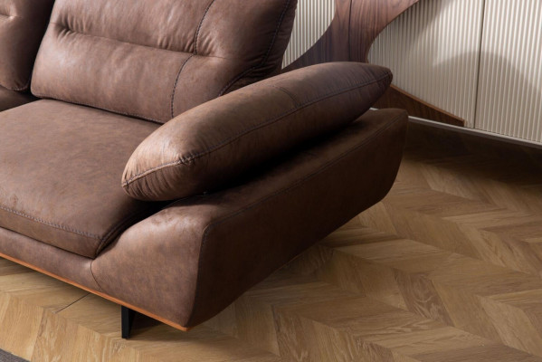 Modern Designer Sofa 3 Sitzer 240cm xxl Couch Polster Sofas Design Braun