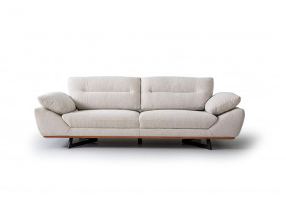 Komfort Designer Sofa 3 Sitzer Couch Polster Sofas Design Weiß in Wohnzimmer