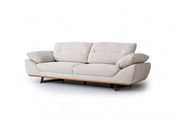 Komfort Designer Sofa 3 Sitzer Couch Polster Sofas Design Weiß in Wohnzimmer