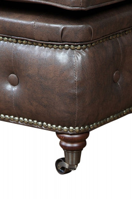 Chesterfield Fußhocker Club Lounge Hocker Leder Textil Ottoman Designer
