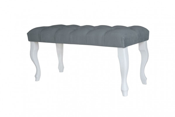 Chesterfield Sitz Polster Bank Polster Sitz Bank Textil Stoff Holz Stil Hocker