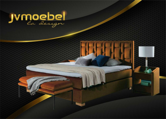 Design Bett Schlafzimmer Set 4tlg. Nachttisch 2x Sitzbank Betten moderne