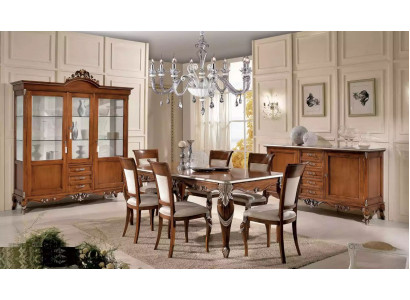 Esstisch 6x Stühle Esszimmer Essgruppe Klassischer Sideboard 9tlg Set