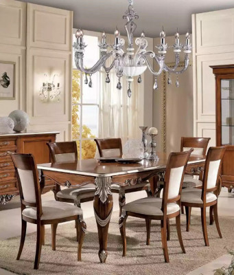 Esstisch 6x Stühle Esszimmer Essgruppe Klassischer Sideboard 9tlg Set