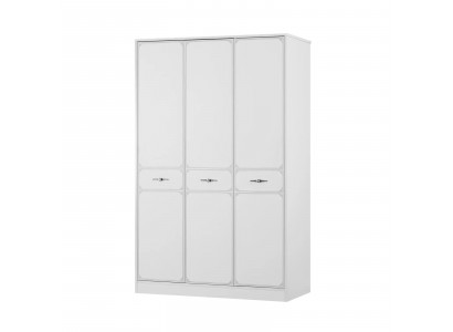 Holzschrank Luxus Kleiderschrank Schrank Möbel Holz Weiß 3 Tür Design