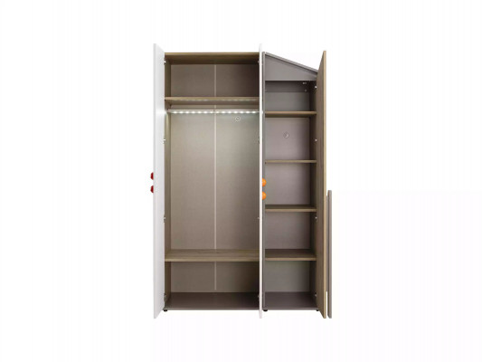 Modern Kleiderschrank Holzschrank Schrank Möbel Holz 3 Tür Design Weiß