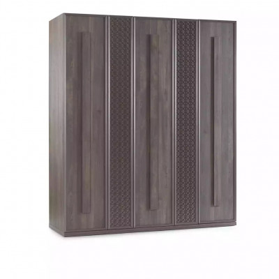 Luxus Kleiderschrank Schrank Holzschrank Möbel Holz Grau 5trg Design