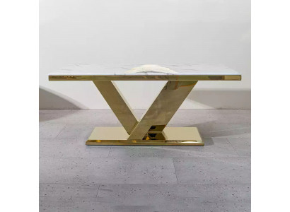 Eszimmer Möbel Designer Esstisch Edelstahltisch Gold Moderne Tische