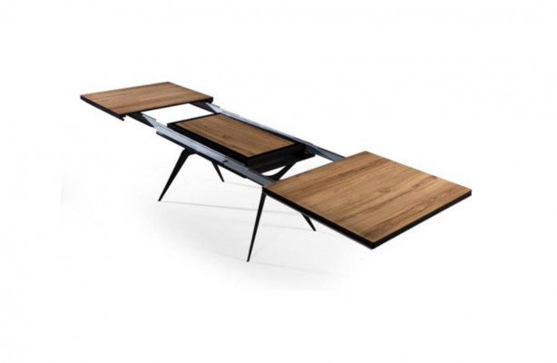 Luxus Esszimmertisch Ausziehbarer Design Küchentisch Holz Braun Tisch