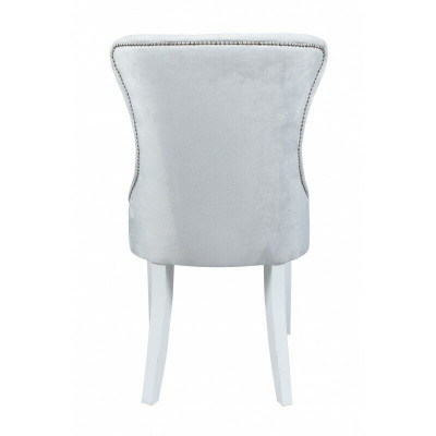 Grauer Polster Chesterfield Stuhl Designer Einitzer Lehnstühle Esszimmermöbel