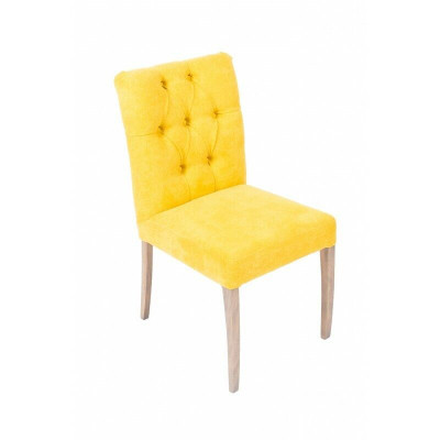 Moderne Designer Chesterfield Stühle Gelber Stuhl-Set Stilvolle Polsterstühle x10 tlg. 