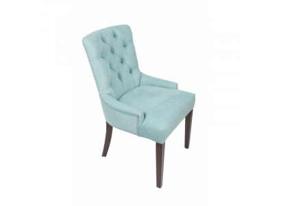 Moderne Hellblaue Chesterfield Stuhlgarnitur Designer Lehnstühle Luxuriöse Sitzmöbel