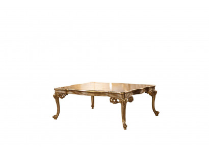 Barock Rokoko Gold Massivholz Couchtisch für das Wohnzimmer