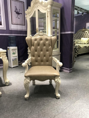 Stuhl Thron Sessel Holz Set Esszimmer Designer Antik Stil Rokoko Barock