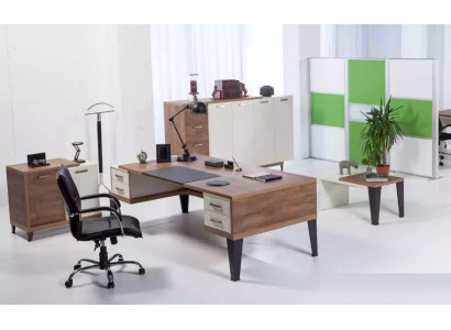 Moderne Bürogarnitur Schreibtisch Couchtisch Aktenschrank Kommode 4tlg.