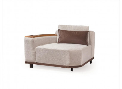 Exklusives Beiges Ecksofa L-Form Wohnzimmer Eckcouch Polstersofas Neu