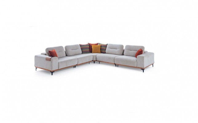 Weißes Exklusives L-Form Polstersofa Designer Ecksofa Wohnzimmer Sitzer