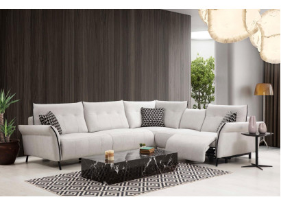 Ecksofa Wohnzimmer Sofa Couch Polster Textil Möbel Modern Designer Neu