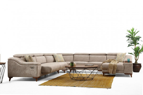 Ecksofa Sofa U-Form Polstersofa Couch Garnitur Ecksofas Modern Wohnzimmer